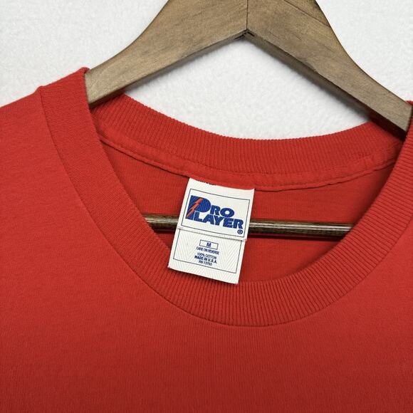 Vintage Detroit Red Wings Shirt Men's Medium Embroidered Spellout Single Stitch - Picture 4 of 10